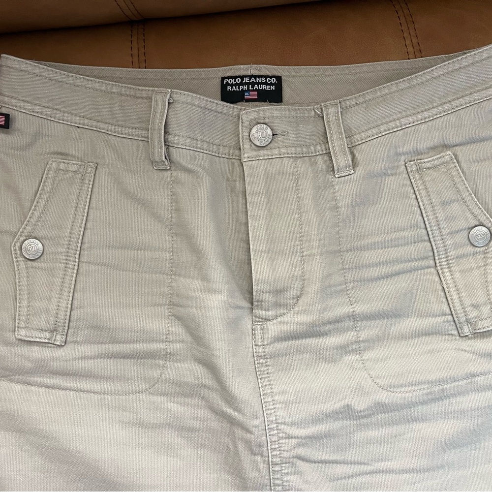 Polo by Ralph Lauren Beige Mini Skirt